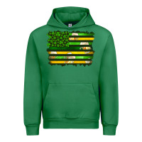 Emerald st patrick's day american flag Urban Hoodie - Artiststas