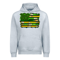 Heather Grey st patrick's day american flag Urban Hoodie - Artiststas