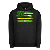 Pigment Black st patrick's day american flag Urban Hoodie - Artiststas