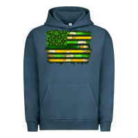 Pigment Midnight Navy st patrick's day american flag Urban Hoodie - Artiststas