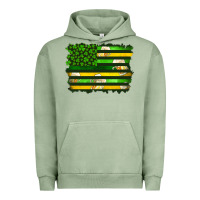 Pigment Oil Green st patrick's day american flag Urban Hoodie - Artiststas