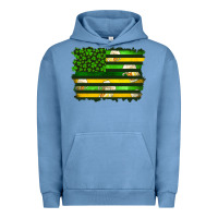 Pigment Pebble Blue st patrick's day american flag Urban Hoodie - Artiststas