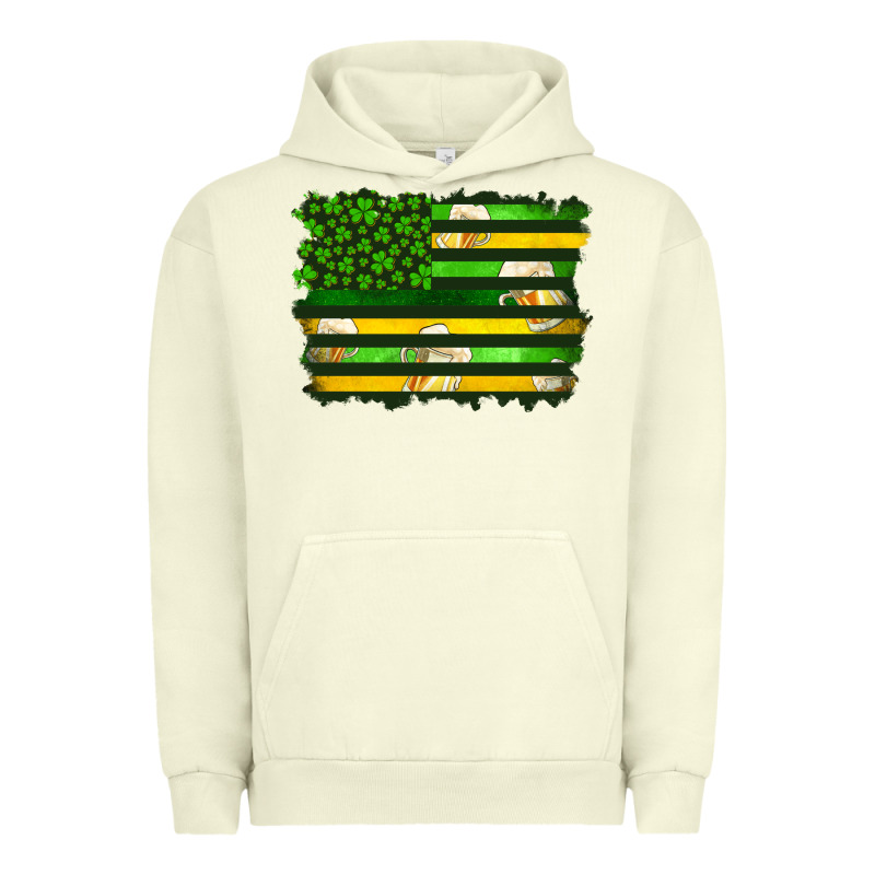 St Patrick's Day American Flag Urban Hoodie by Artiststas | Teevron