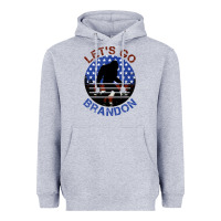 Heather Grey let's go brandon bigfoot Heavyweight Hoodie - Jasminsmagicworld