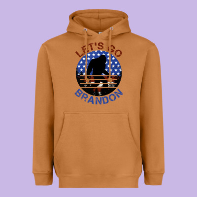 Let's Go Brandon Bigfoot Heavyweight Hoodie Designed By Jasminsmagicworld