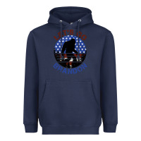 Navy let's go brandon bigfoot Heavyweight Hoodie - Jasminsmagicworld