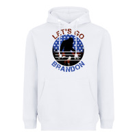 White let's go brandon bigfoot Heavyweight Hoodie - Jasminsmagicworld