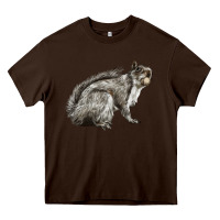 Chocolate Brown Gray Squirrel Heavy Core Tee - LillyAllenDesigns