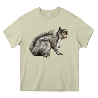 Mossy Gray Squirrel Heavy Core Tee - LillyAllenDesigns