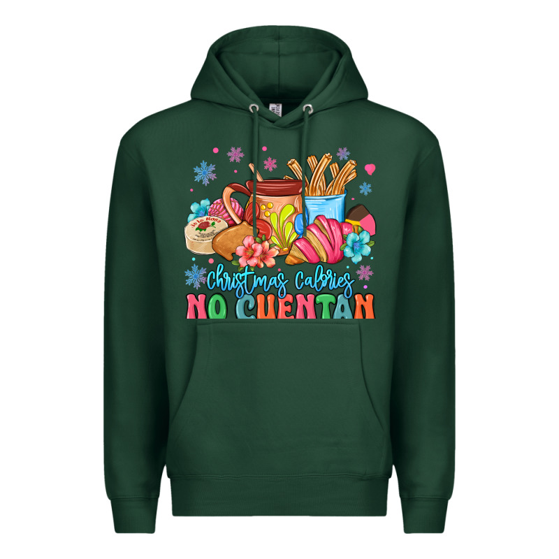 Christmas Calories No Cuentan Mexican Premium Hoodie by MaliasSmallBusiness | Teevron
