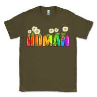 Army Green human Classic Tee - HRA Design Shop