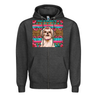 Charcoal Heather shih tzu floral tumbler Zipper Hoodie - JahusDesignShop