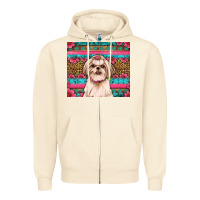 Sandshell shih tzu floral tumbler Zipper Hoodie - JahusDesignShop