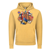 Vintage Mustard Baseball afro girl sneakers Vintage Hoodie - RanaPortraitStore