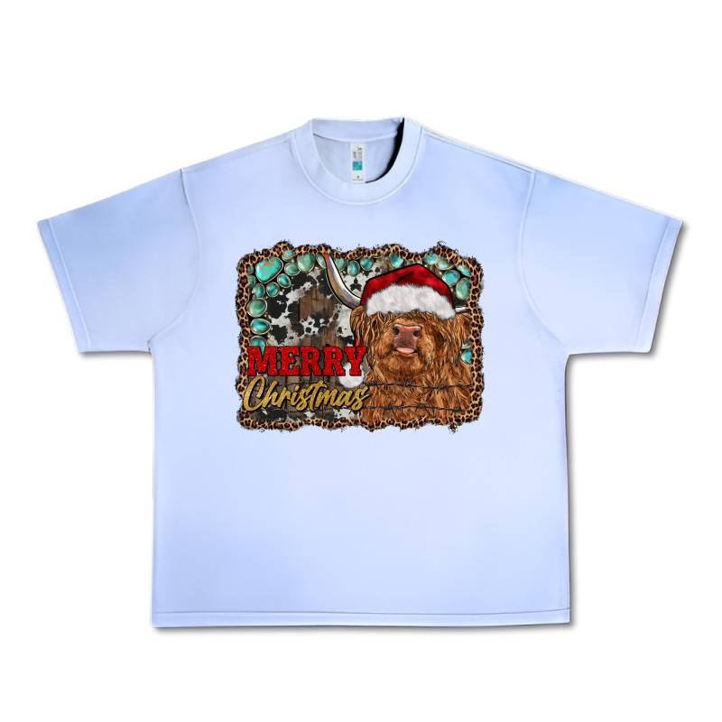 Merry Christmas Highland Cow Urban Heavy Tee by RanaPortraitStore | Teevron