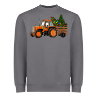 Storm Christmas Orange Farm Tractor Heavyweight Sweatshirt - RanaPortraitStore