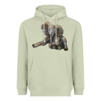 Matcha Baby Elephant Heavyweight Hoodie - LillyAllenDesigns