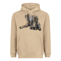 Mushroom Baby Elephant Heavyweight Hoodie - LillyAllenDesigns