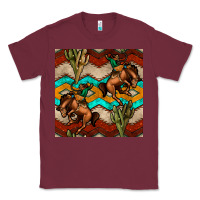 Burgundy native american aztec seamless pattern 5 Classic Tee - BundleAndBundleShop