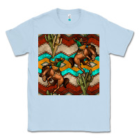 Dusty Blue native american aztec seamless pattern 5 Classic Tee - BundleAndBundleShop