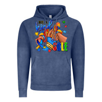 Vintage Denim Be a kind sole Autism afro girl sneakers Vintage Hoodie - RanaPortraitStore