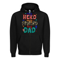 Black my hero my friend my dad Zipper Hoodie - JahusDesignShop