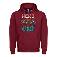 Burgundy my hero my friend my dad Zipper Hoodie - JahusDesignShop