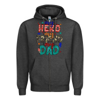 Charcoal Heather my hero my friend my dad Zipper Hoodie - JahusDesignShop
