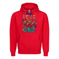 Red my hero my friend my dad Zipper Hoodie - JahusDesignShop