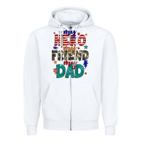 White my hero my friend my dad Zipper Hoodie - JahusDesignShop