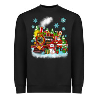 Black christmas polar express santa Heavyweight Sweatshirt - Zillion Design Studio