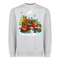 Heather Grey christmas polar express santa Heavyweight Sweatshirt - Zillion Design Studio