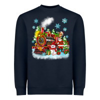 Navy christmas polar express santa Heavyweight Sweatshirt - Zillion Design Studio