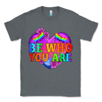 Charcoal Heather be who you are Classic Tee - HRA Design Shop