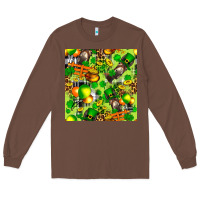 Chestnut St. Patrick's Donkey With Shamrock Seamless Long Sleeve Tee - FaDigitalArtStudio