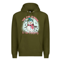Army Green 'tis the season to be freezing Premium Hoodie - MaliasSmallBusiness