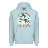 Blue Mist 'tis the season to be freezing Premium Hoodie - MaliasSmallBusiness