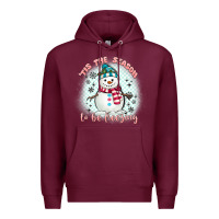 Burgundy 'tis the season to be freezing Premium Hoodie - MaliasSmallBusiness