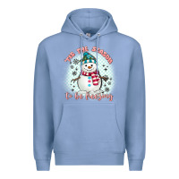 Colony Blue 'tis the season to be freezing Premium Hoodie - MaliasSmallBusiness