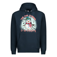 Navy 'tis the season to be freezing Premium Hoodie - MaliasSmallBusiness
