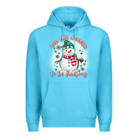 Ocean Blue 'tis the season to be freezing Premium Hoodie - MaliasSmallBusiness