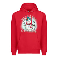Red 'tis the season to be freezing Premium Hoodie - MaliasSmallBusiness