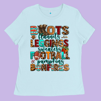 Boots Flannels Ladies Tee Designed By Adodesignshop
