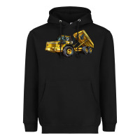 Black Articulated Hauler Heavyweight Hoodie - LillyAllenDesigns