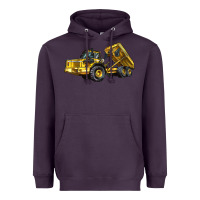 Plum Articulated Hauler Heavyweight Hoodie - LillyAllenDesigns