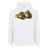 White Articulated Hauler Heavyweight Hoodie - LillyAllenDesigns