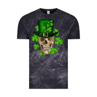 Cloud Black st. patrick's day skull Vintage Tee - RanaPortraitStore