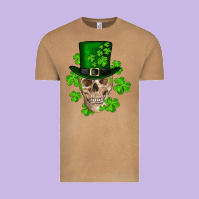 St. Patrick's Day Skull Vintage Tee Designed By Ranaportraitstore