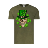 Vintage Olive st. patrick's day skull Vintage Tee - RanaPortraitStore