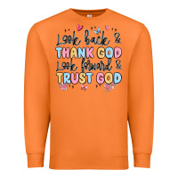 Carrot look back and thank god look forward and trust god Premium Sweatshirt - MaliasSmallBusiness